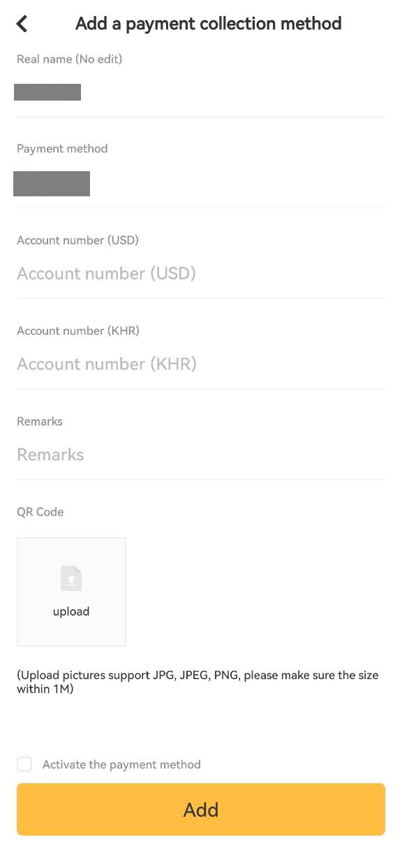 How to add new payment methods to C2C？ – Help Center