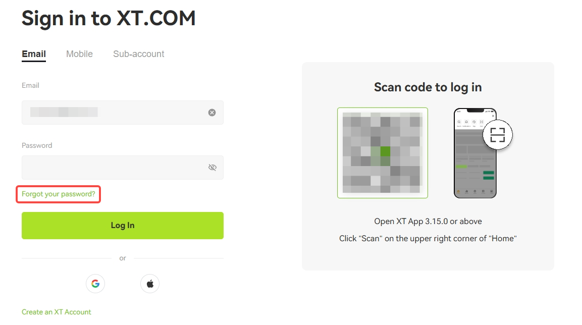 How to recover my XT account after losing access? Website Guide